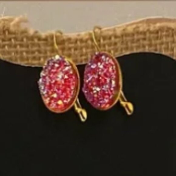NEW Faux Druzy earrings - Picture 3 of 4